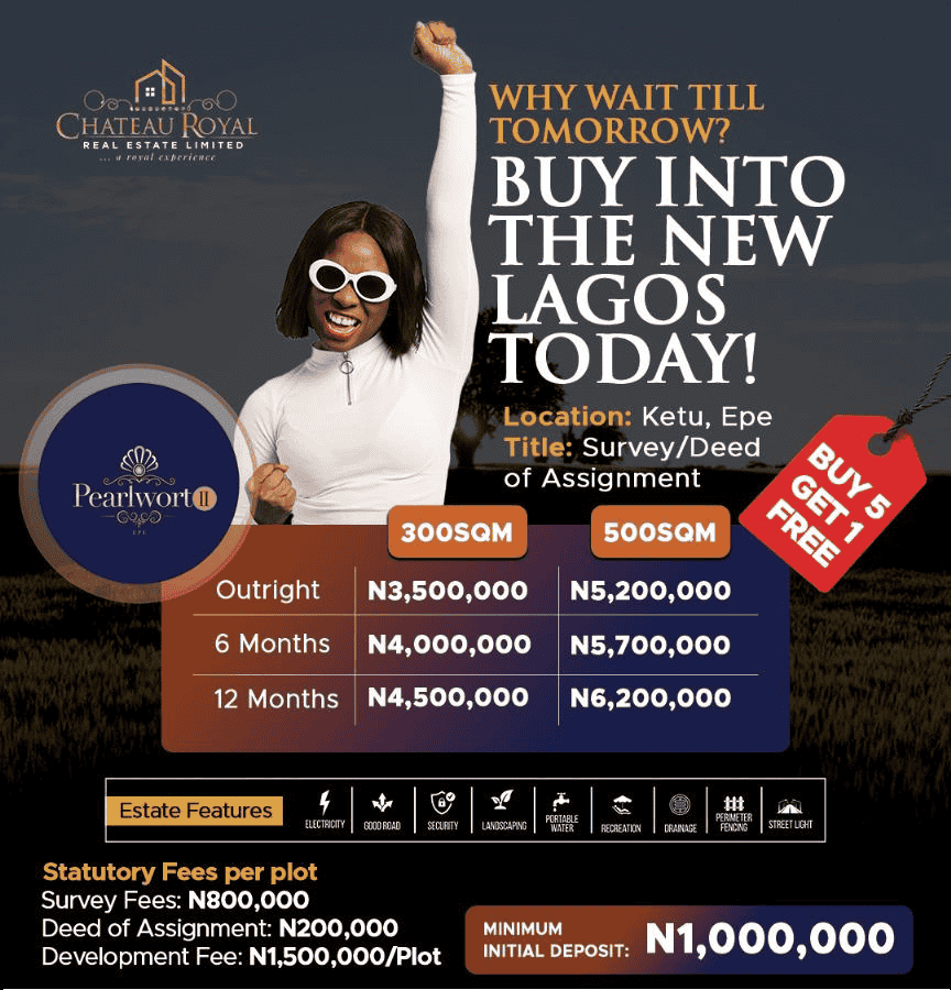 Why wait for tomorrow? Secure your land in Pearlwort  Estate today
